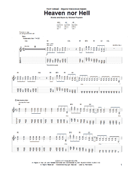 page one of Heaven Nor Hell (Guitar Tab)