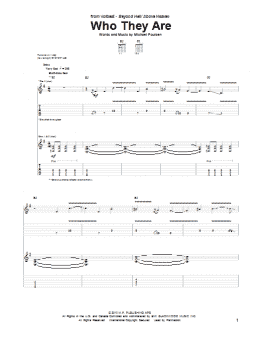 page one of Who They Are (Guitar Tab)