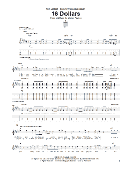 page one of 16 Dollars (Guitar Tab)