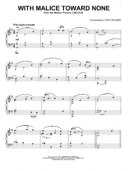 page one of With Malice Toward None (Piano Solo)
