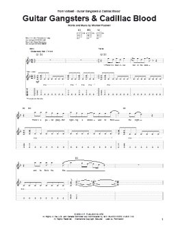 page one of Guitar Gangsters & Cadillac Blood (Guitar Tab)