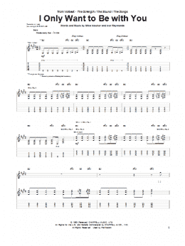 page one of I Only Want To Be With You (Guitar Tab)