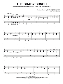 page one of The Brady Bunch (Piano Solo)