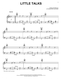 page one of Little Talks (Piano, Vocal & Guitar Chords (Right-Hand Melody))