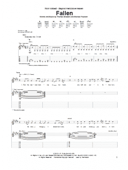 page one of Fallen (Guitar Tab)