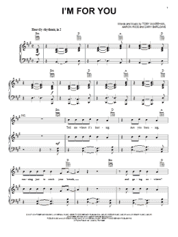 page one of I'm For You (Piano, Vocal & Guitar Chords (Right-Hand Melody))