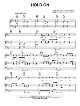 page one of Hold On (Piano, Vocal & Guitar Chords (Right-Hand Melody))