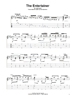 page one of The Entertainer (Solo Guitar)