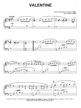 page one of Valentine (Piano Solo)