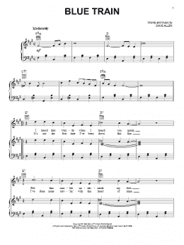 page one of Blue Train (Piano, Vocal & Guitar Chords (Right-Hand Melody))