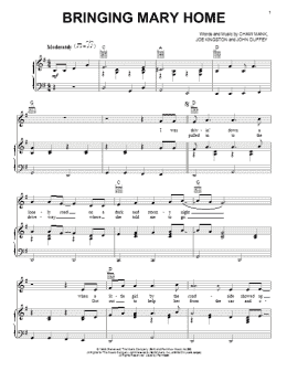 page one of Bringing Mary Home (Piano, Vocal & Guitar Chords (Right-Hand Melody))