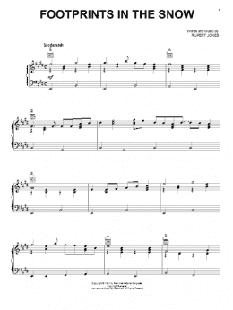page one of Footprints In The Snow (Piano, Vocal & Guitar Chords (Right-Hand Melody))