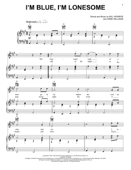 page one of I'm Blue, I'm Lonesome (Piano, Vocal & Guitar Chords (Right-Hand Melody))