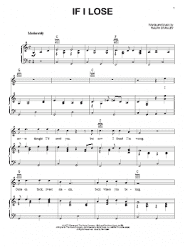 page one of If I Lose (Piano, Vocal & Guitar Chords (Right-Hand Melody))