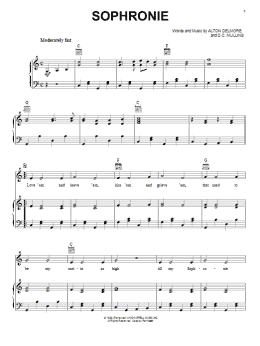 page one of Sophronie (Piano, Vocal & Guitar Chords (Right-Hand Melody))