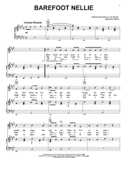 page one of Barefoot Nellie (Piano, Vocal & Guitar Chords (Right-Hand Melody))