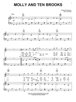 page one of Molly And Ten Brooks (Piano, Vocal & Guitar Chords (Right-Hand Melody))