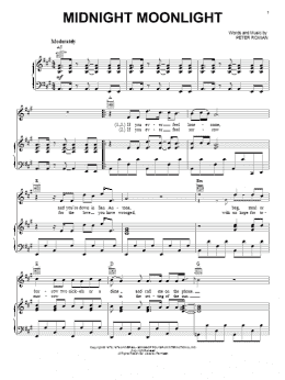 page one of Midnight Moonlight (Piano, Vocal & Guitar Chords (Right-Hand Melody))