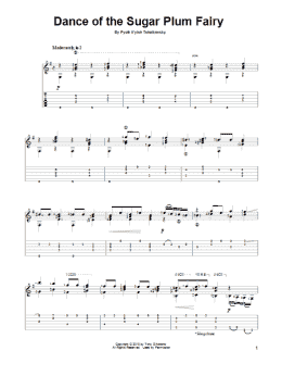 page one of Dance Of The Sugar Plum Fairy (from The Nutcracker) (arr. Tony D'Addono) (Solo Guitar)