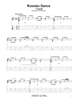 page one of Russian Dance (Trepak) (arr. Tony D'Addono) (from The Nutcracker) (Solo Guitar)