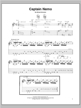 page one of Captain Nemo (Guitar Tab)