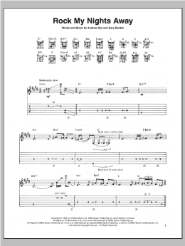 page one of Rock My Nights Away (Guitar Tab)