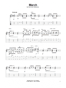 page one of March (Solo Guitar)