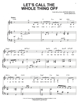 page one of Let's Call The Whole Thing Off (Piano & Vocal)