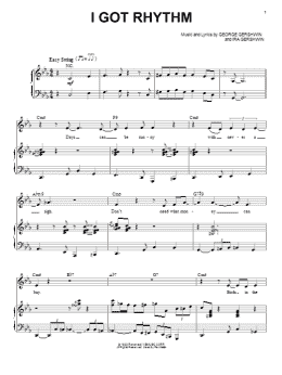 page one of I Got Rhythm (Piano & Vocal)