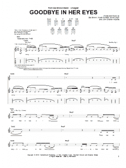 page one of Goodbye In Her Eyes (Guitar Tab)
