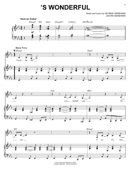page one of 'S Wonderful (Piano, Vocal & Guitar Chords (Right-Hand Melody))
