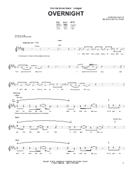 page one of Overnight (Guitar Tab)