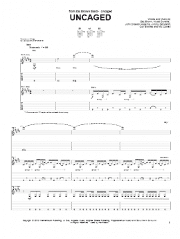page one of Uncaged (Guitar Tab)
