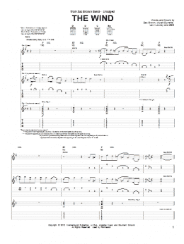 page one of The Wind (Guitar Tab)