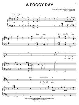 page one of A Foggy Day (In London Town) (Piano, Vocal & Guitar Chords (Right-Hand Melody))