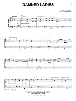 page one of Damned Ladies (Piano & Vocal)