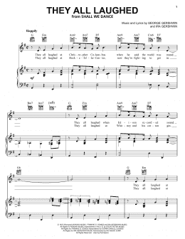 page one of They All Laughed (Piano, Vocal & Guitar Chords (Right-Hand Melody))