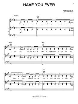 page one of Have You Ever (Piano, Vocal & Guitar Chords (Right-Hand Melody))