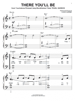 page one of There You'll Be (Big Note Piano)
