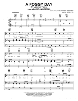 page one of A Foggy Day (In London Town) (Piano, Vocal & Guitar Chords (Right-Hand Melody))