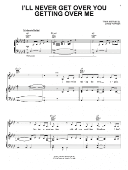 page one of I'll Never Get Over You Getting Over Me (Piano, Vocal & Guitar Chords (Right-Hand Melody))