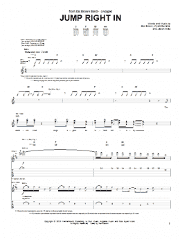 page one of Jump Right In (Guitar Tab)
