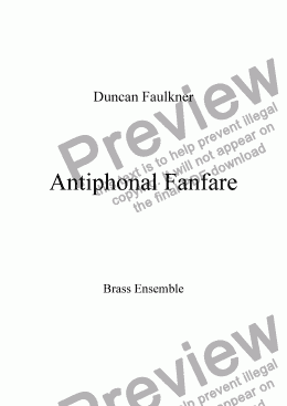 page one of Antiphonal Fanfare