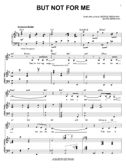 page one of But Not For Me (Piano & Vocal)