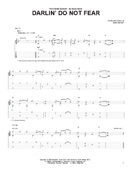 page one of Darlin' Do Not Fear (Guitar Tab)