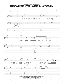 page one of Because You Are A Woman (Guitar Tab)