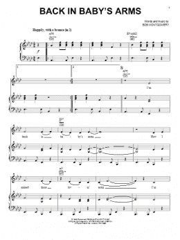 page one of Back In Baby's Arms (Piano, Vocal & Guitar Chords (Right-Hand Melody))