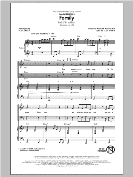 page one of Family (from Dreamgirls) (arr. Mac Huff) (SATB Choir)