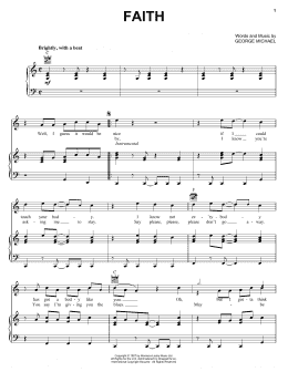 page one of Faith (Piano, Vocal & Guitar Chords (Right-Hand Melody))