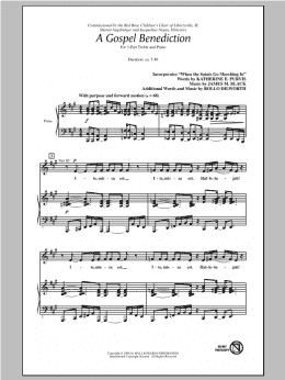 page one of A Gospel Benediction (3-Part Treble Choir)